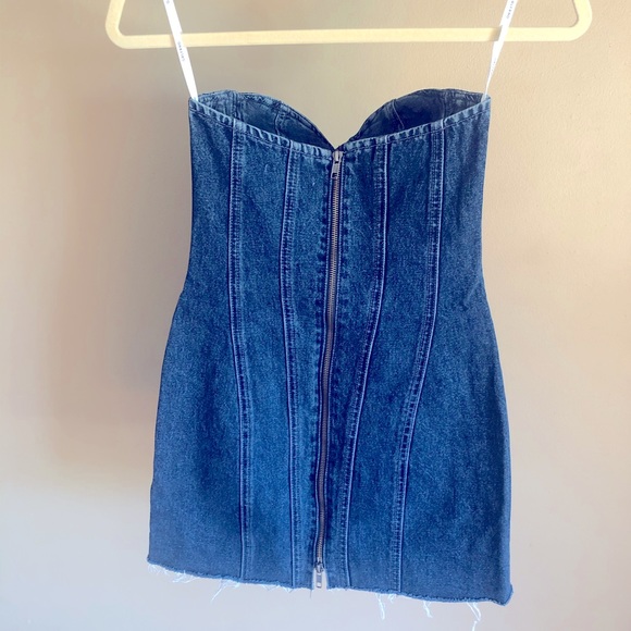 GRLFRND 🌸 denim mini dress NEW❗️ - Picture 7 of 10